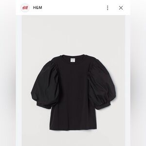 Johanna Ortiz x HM - Black Puff Sleeve Tee/Blouse